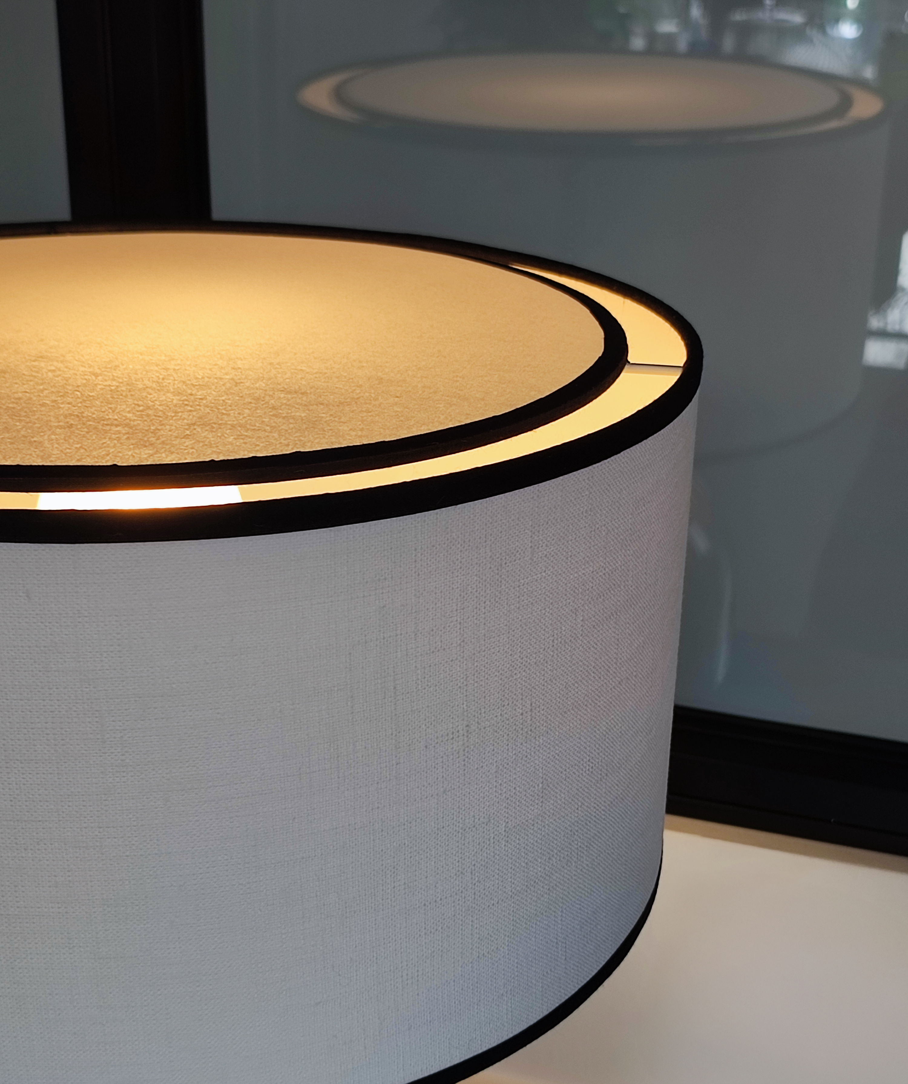 LAMPE JUNE CORDE - Céramique émaillée - Abat-Jour Juno Ivoire