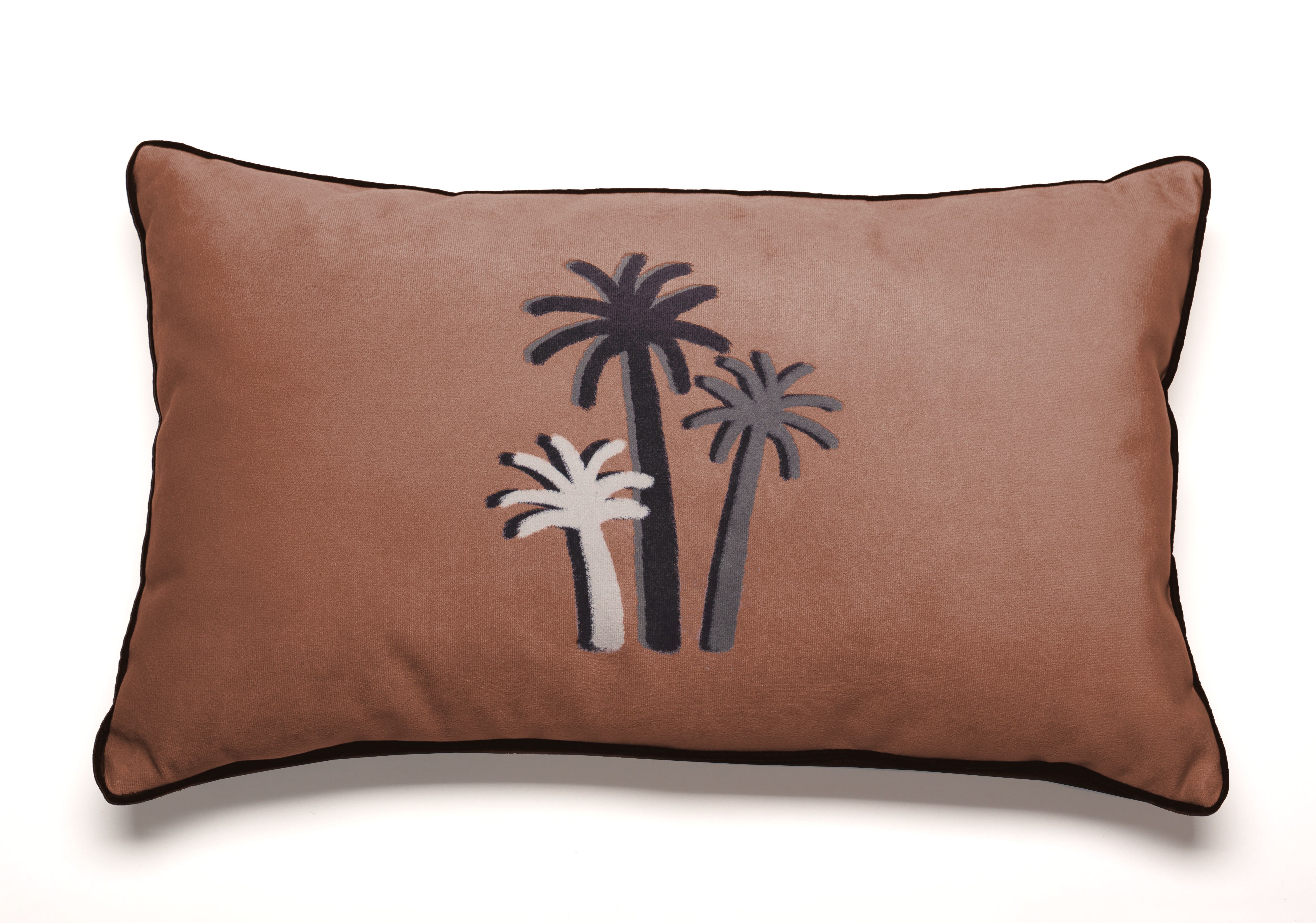 CHALK PALM CUSHION - SAVANNA Velvet - Rectangular