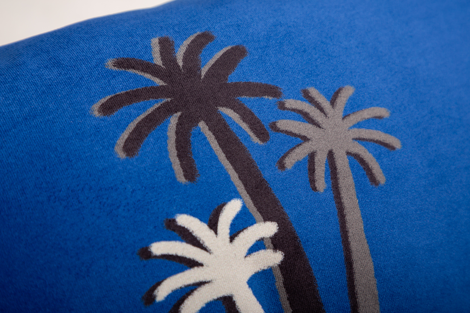 CHALK PALM CUSHION - LAZULI BLUE Velvet - Rectangular