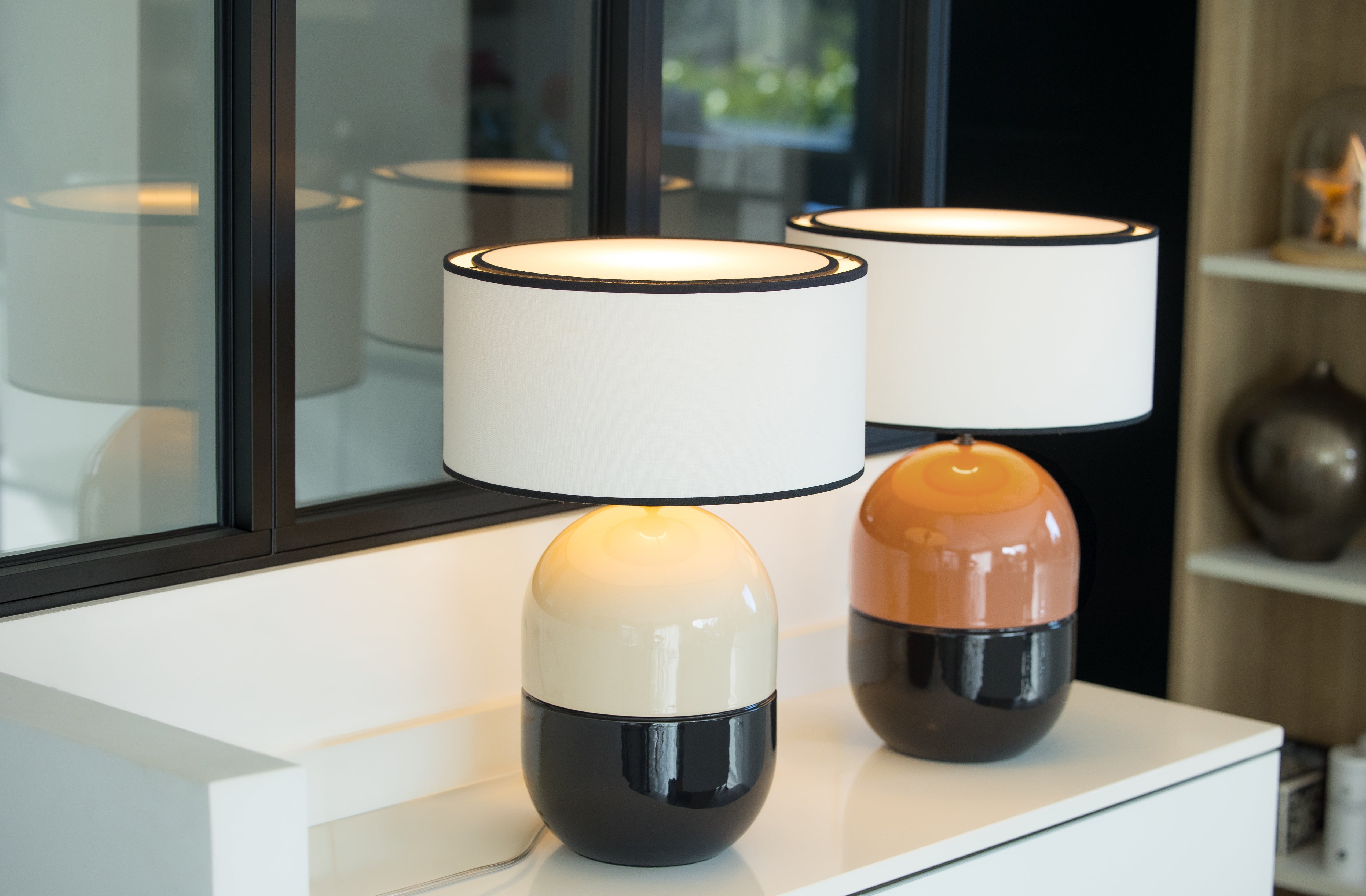 JUNE DUNE LAMP - Ceramic - Juno Ivory Lampshade