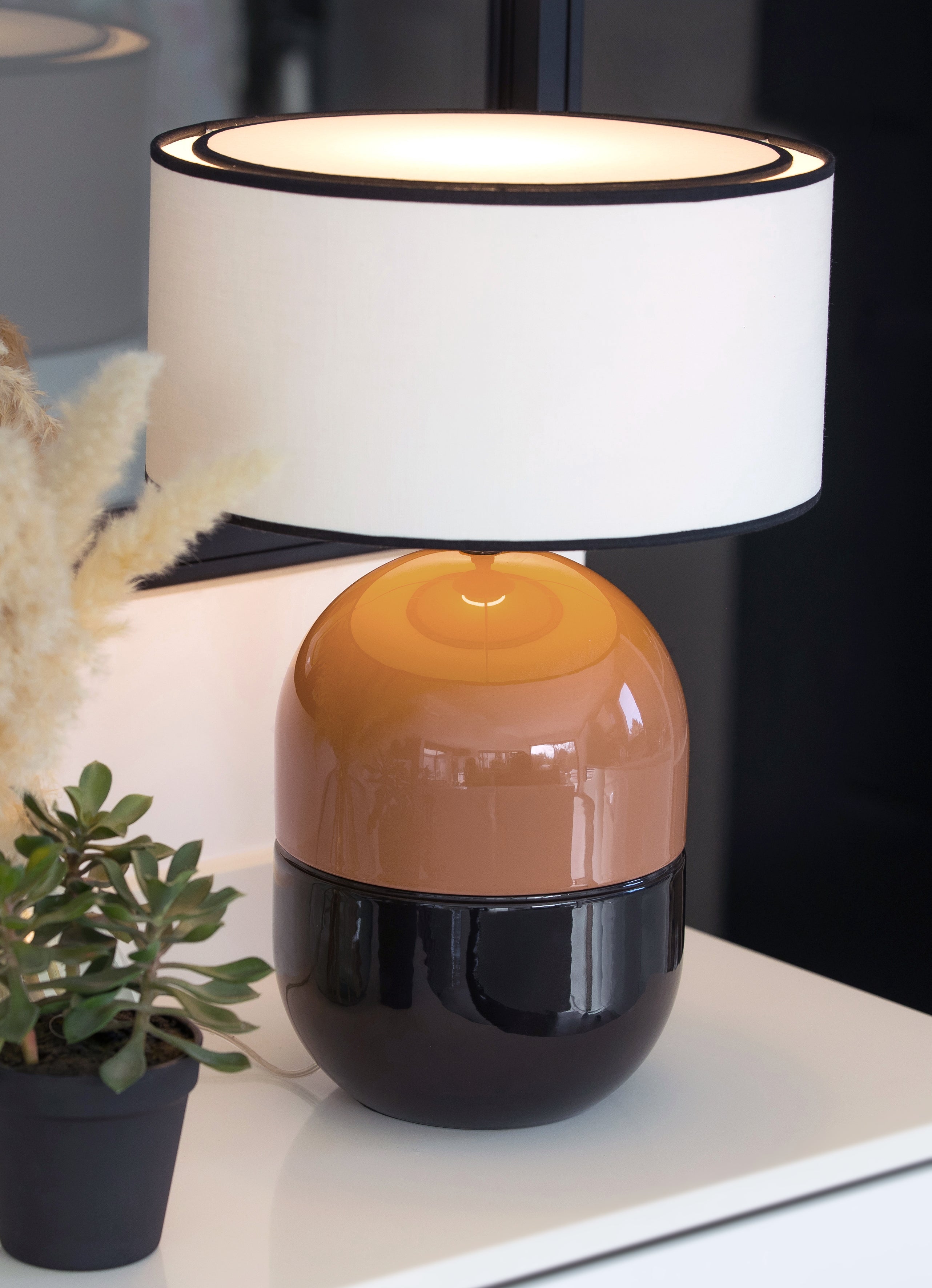 JUNE SAND LAMP - Ceramic - Juno Ivory Lampshade