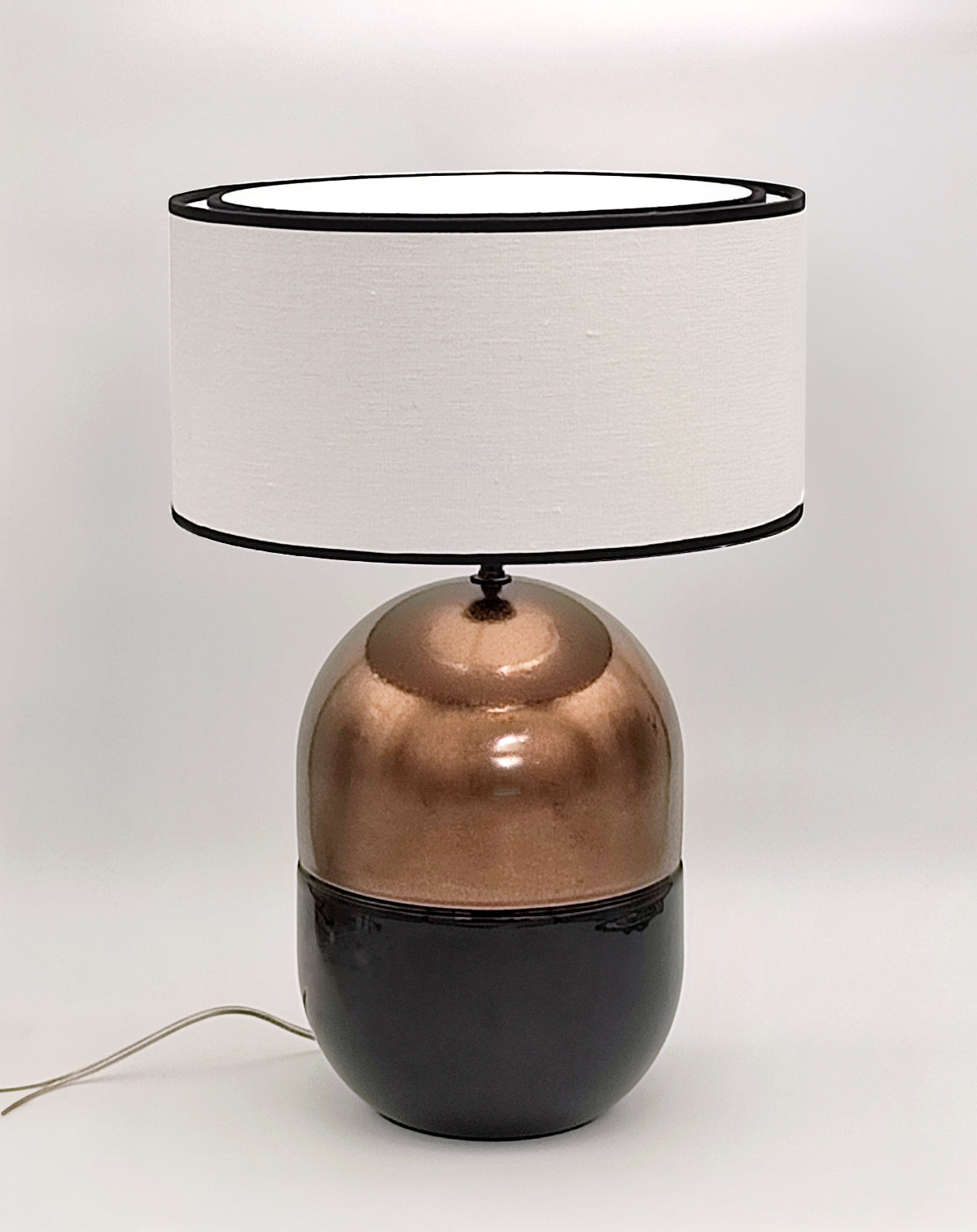 LAMPE JUNE CUIVRE - Céramique - Abat-Jour Juno Ivoire