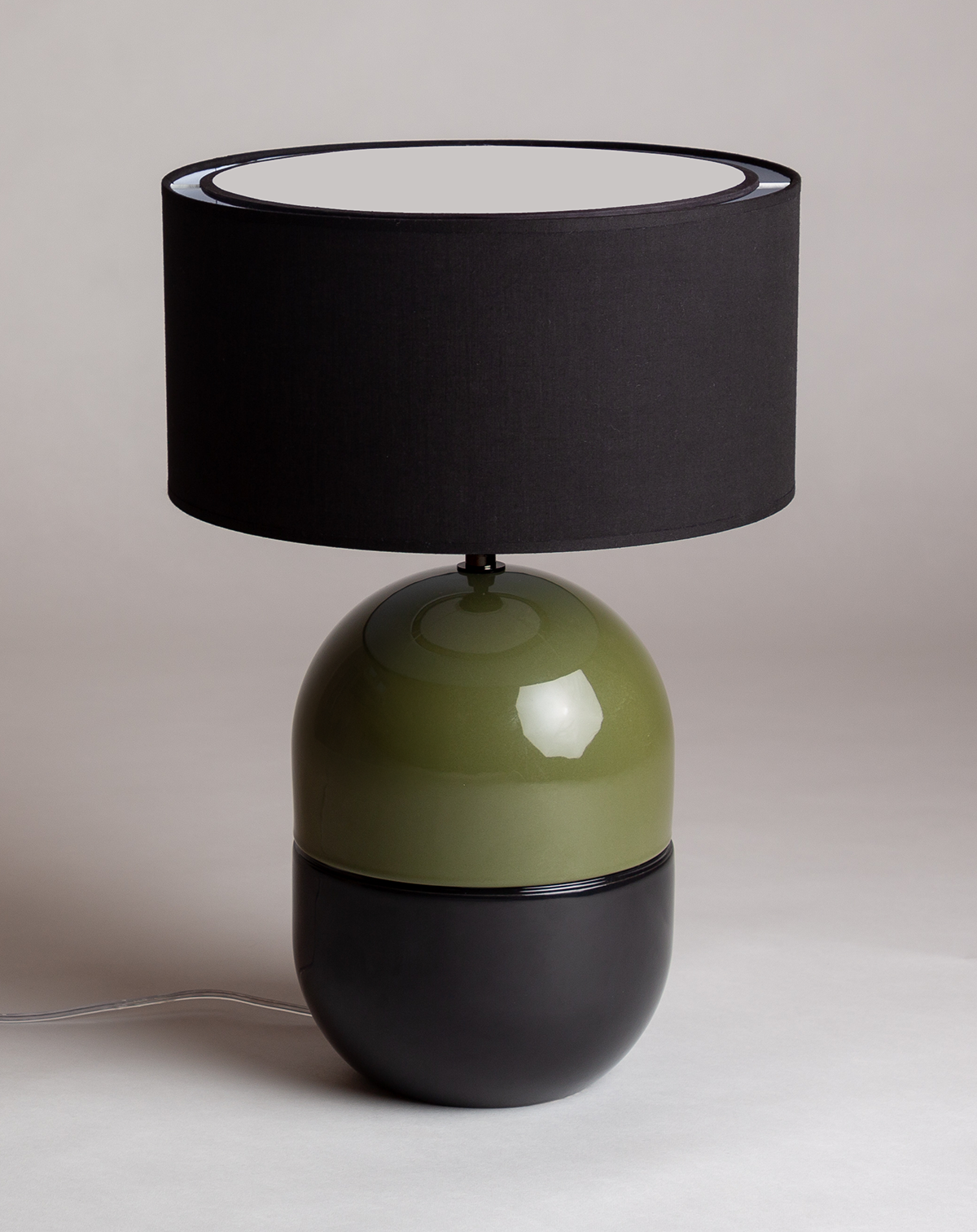 LAMPE JUNE KAKI - Céramique - Abat-Jour Juno Noir