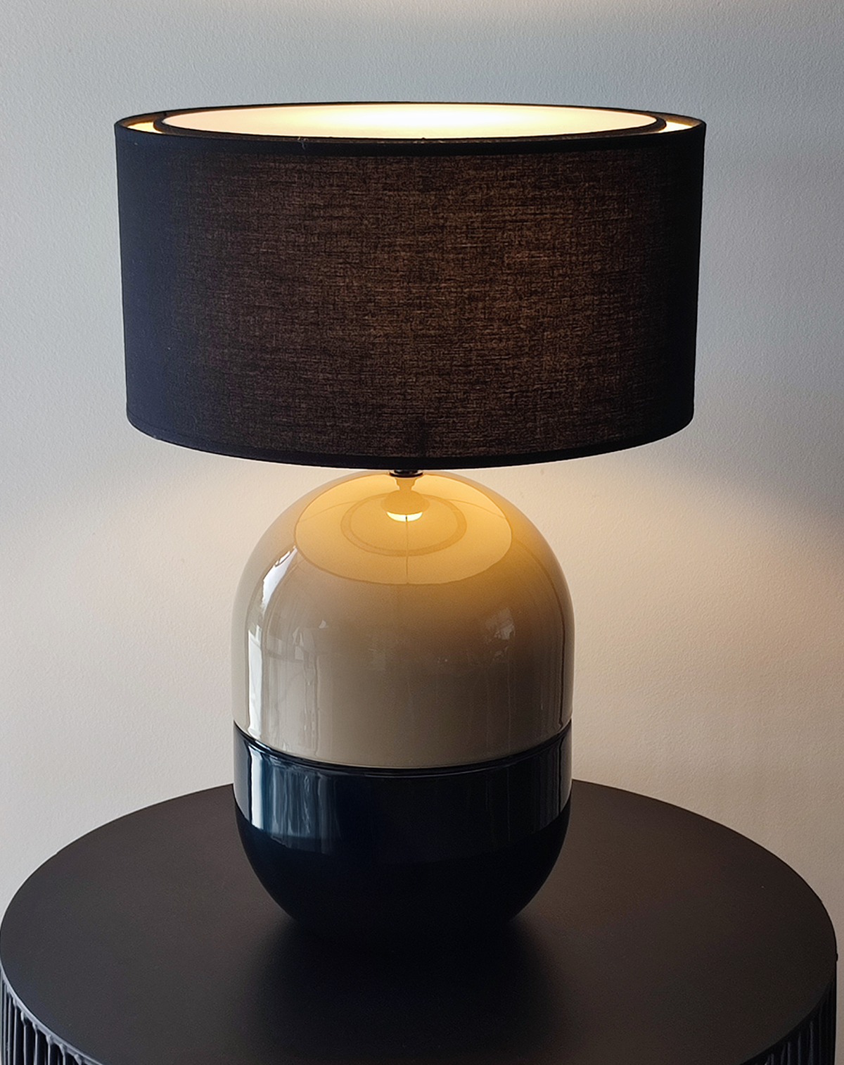 LAMPE JUNE SABLE - Céramique - Abat-Jour Juno Noir