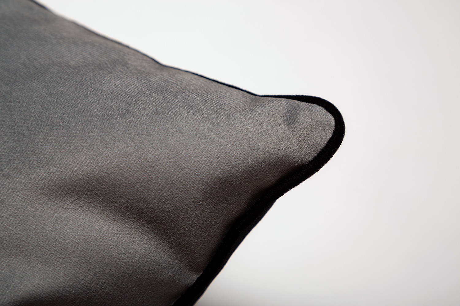 CHALK PALM CUSHION - GREEN-GRAY Velvet - Square