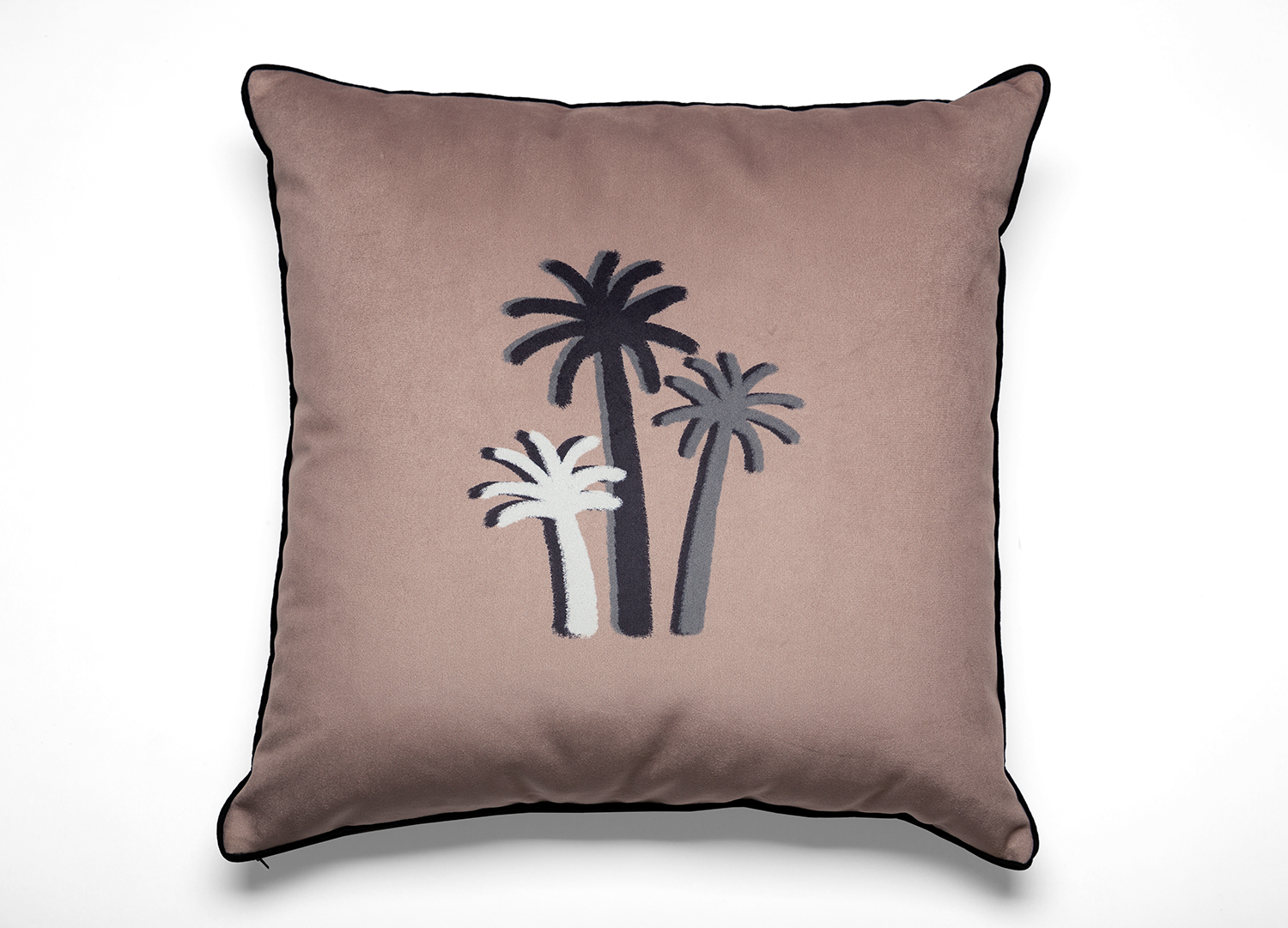 COUSSIN PALMIERS CRAIE - OCRE ROSE Velours - Carré