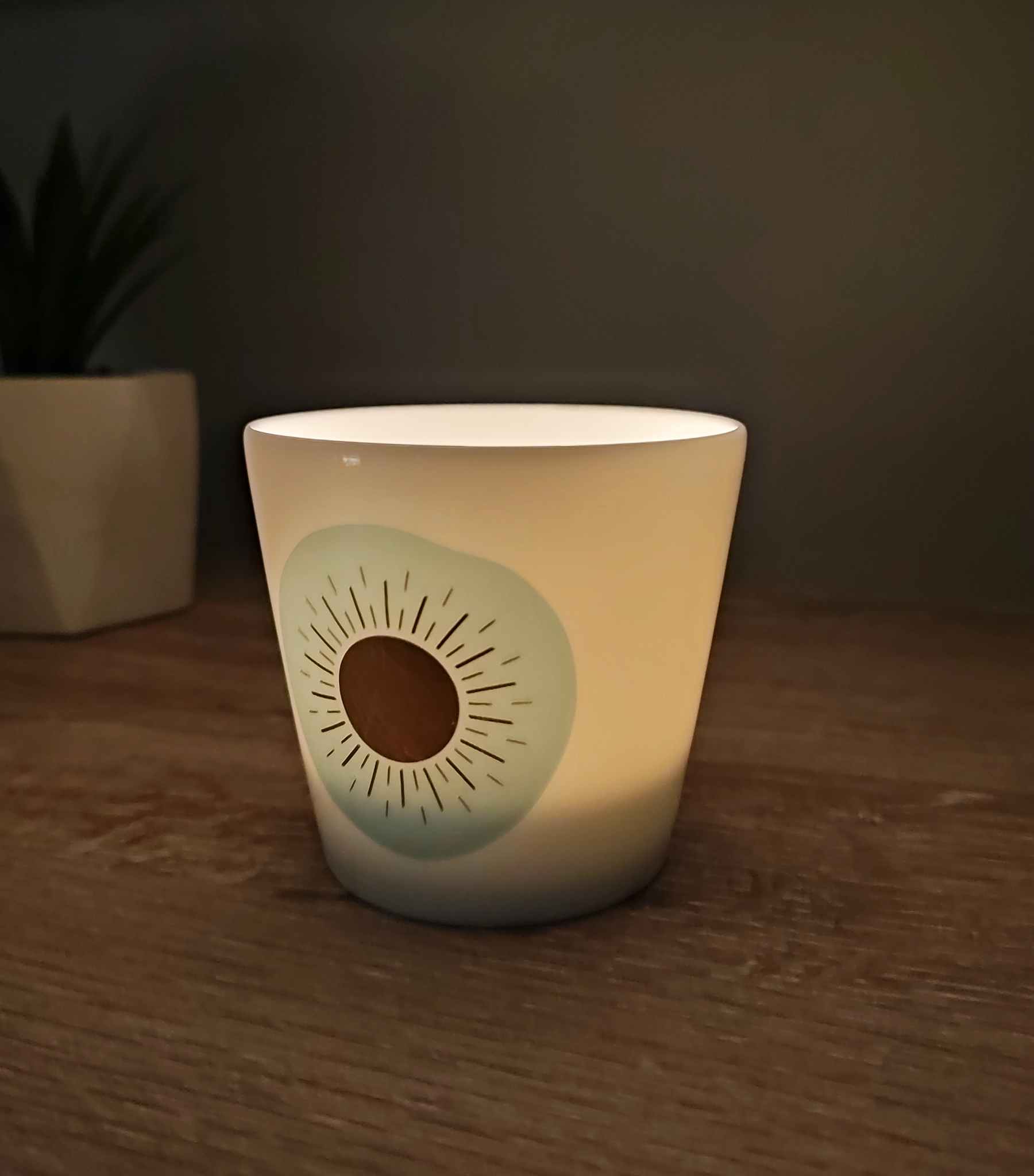 TASSE SOLIS LAGON - Porcelaine de Limoges et Or jaune - 20cl