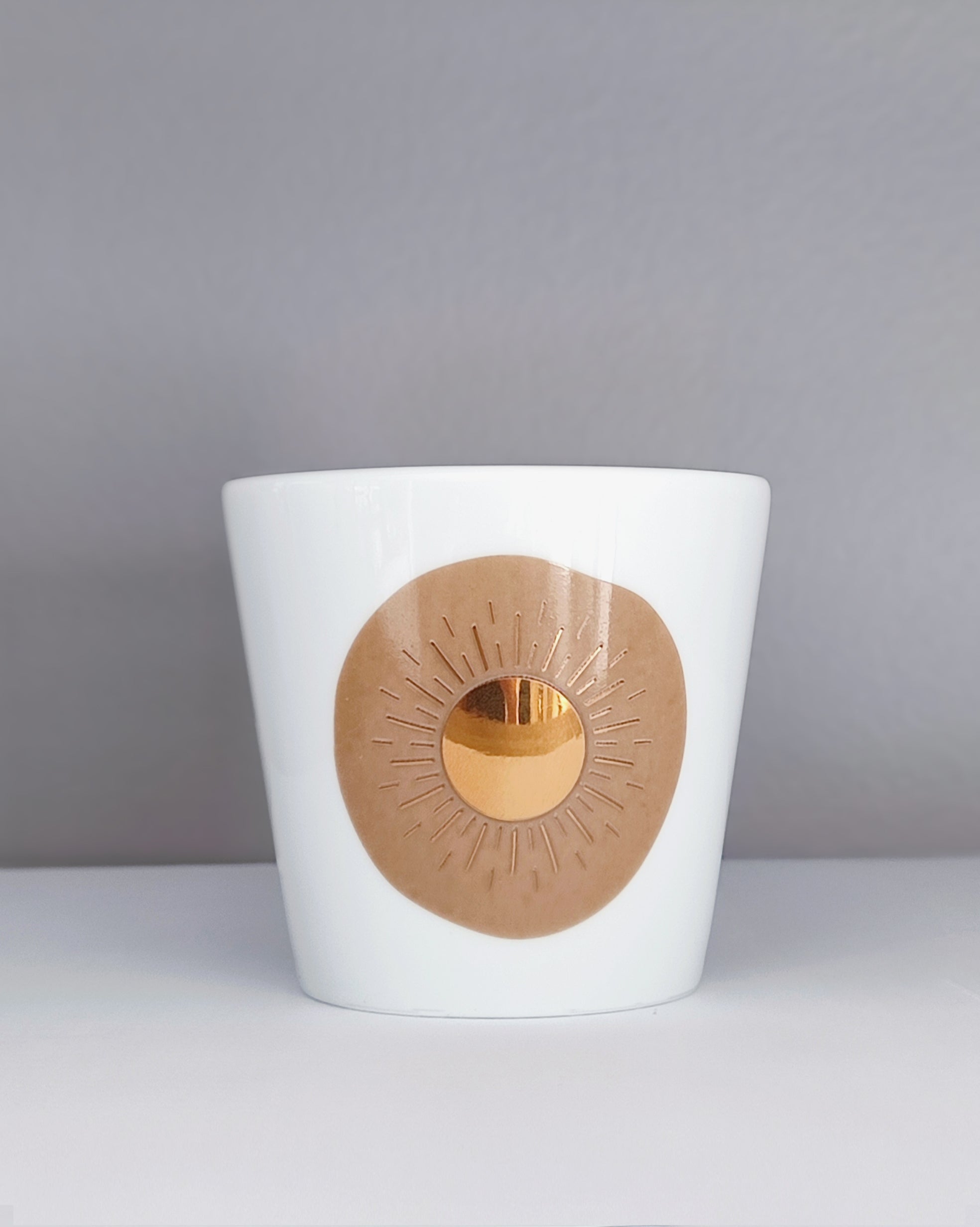 TASSE SOLIS SAHARA - Porcelaine de Limoges et Or jaune - 20cl