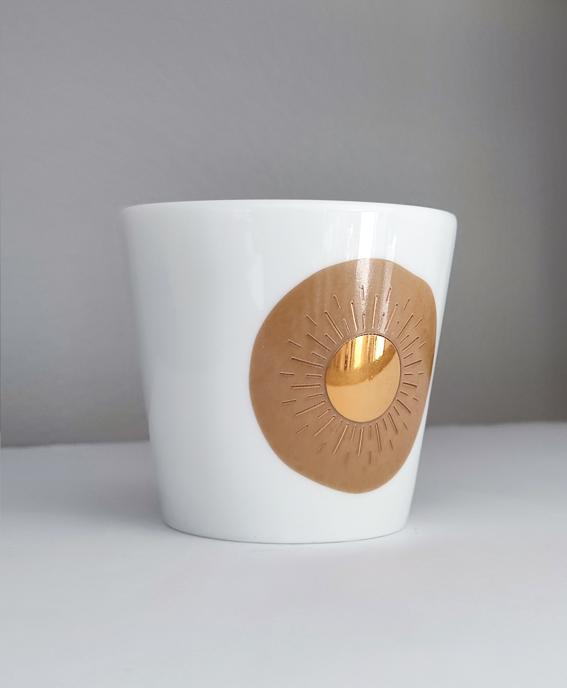 TASSE SOLIS SAHARA - Porcelaine de Limoges et Or jaune - 20cl