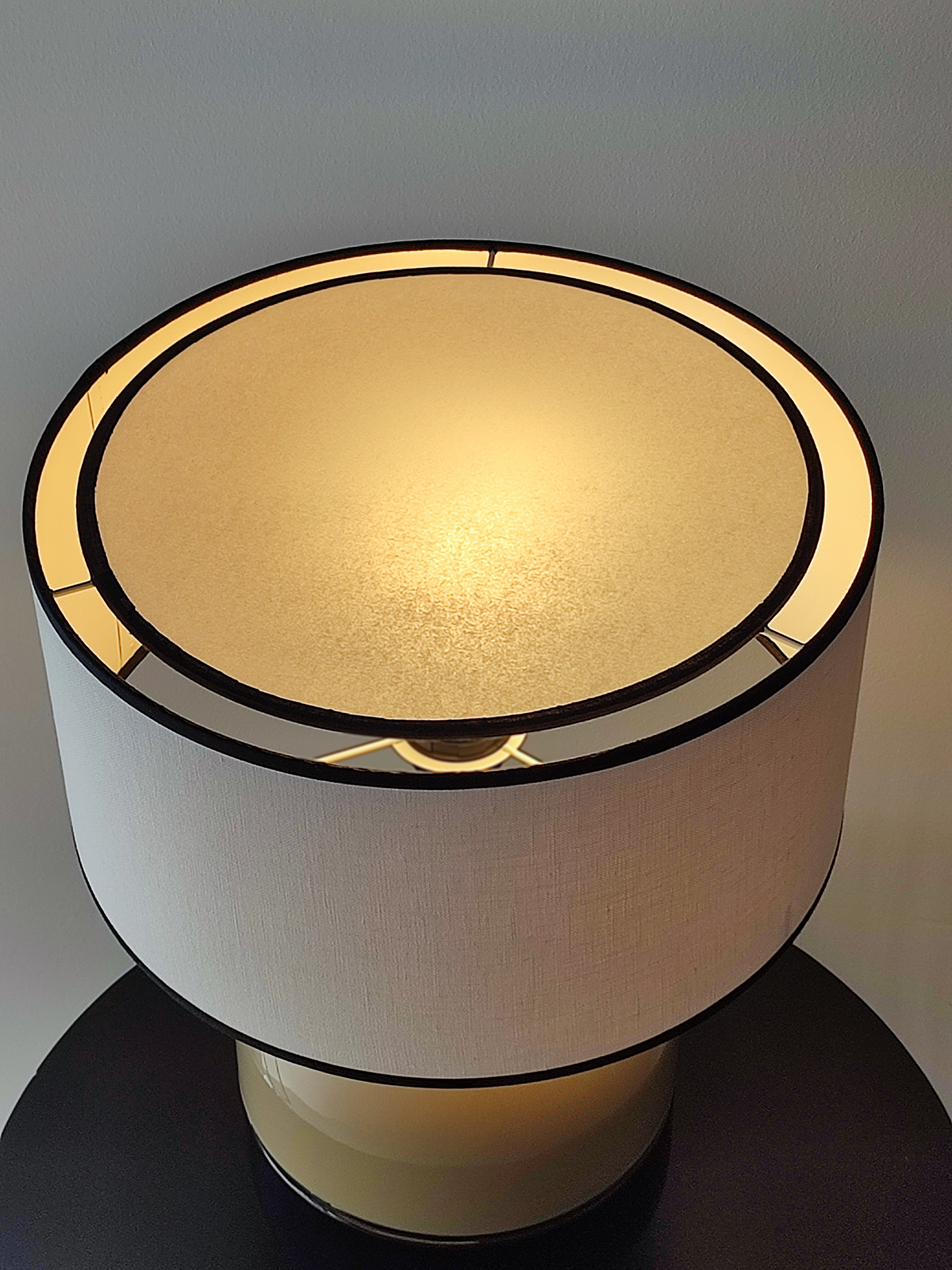 LAMPE JUNE SABLE - Céramique émaillée - Abat-Jour Juno Ivoire