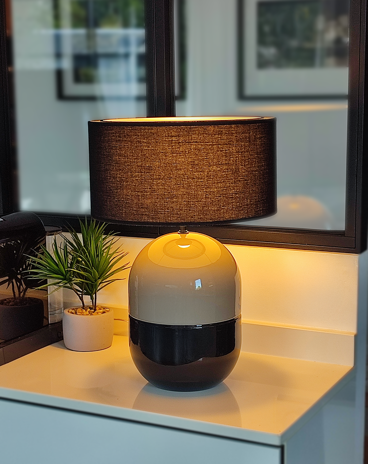 LAMPE JUNE CORDE - Céramique - Abat-Jour Juno Noir