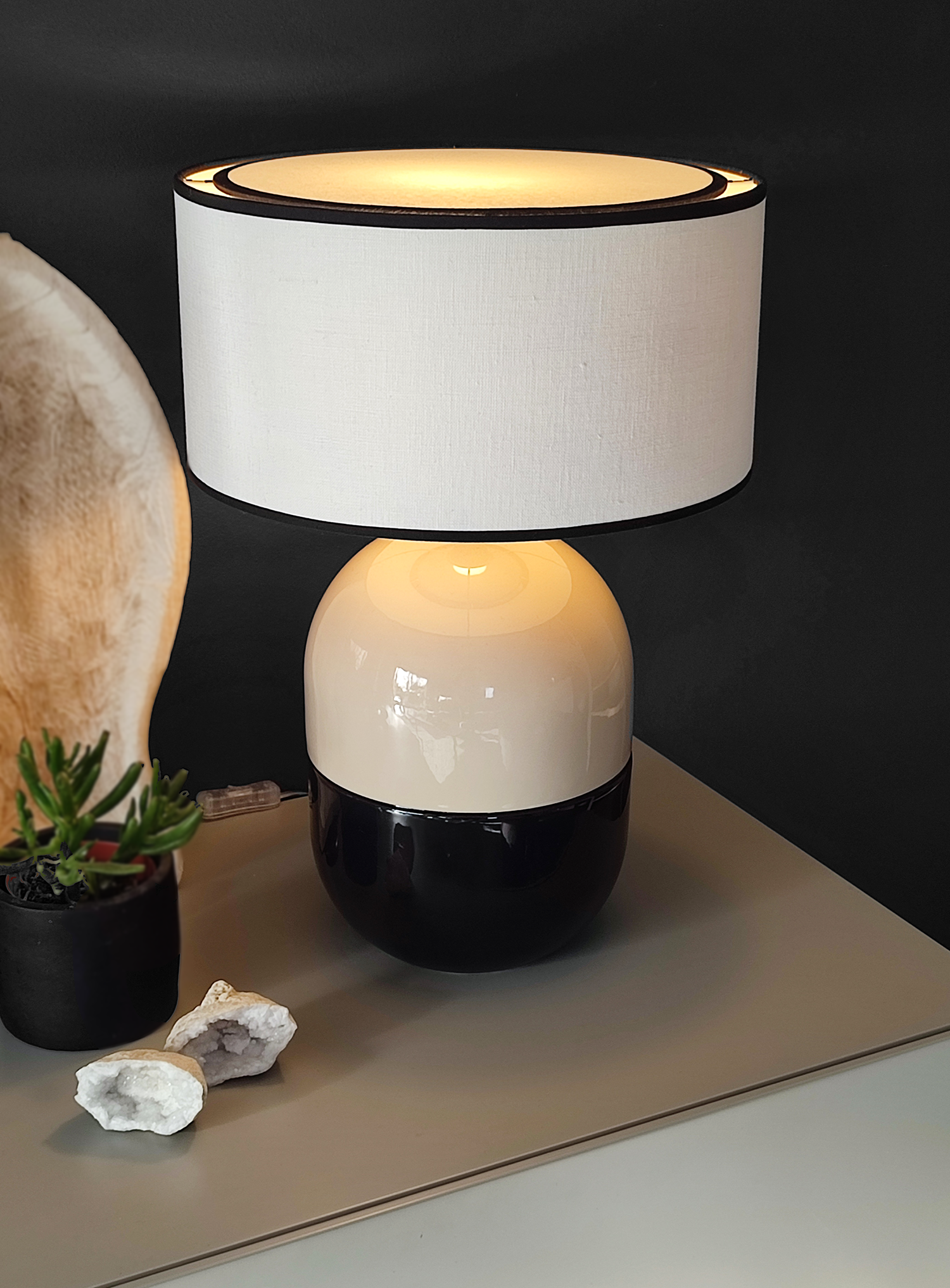 JUNE DUNE LAMP - Ceramic - Juno Ivory Lampshade