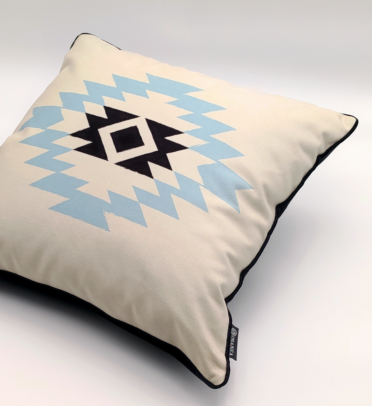 COUSSIN NEVADA - BLEU GIVRE - Velours Carré