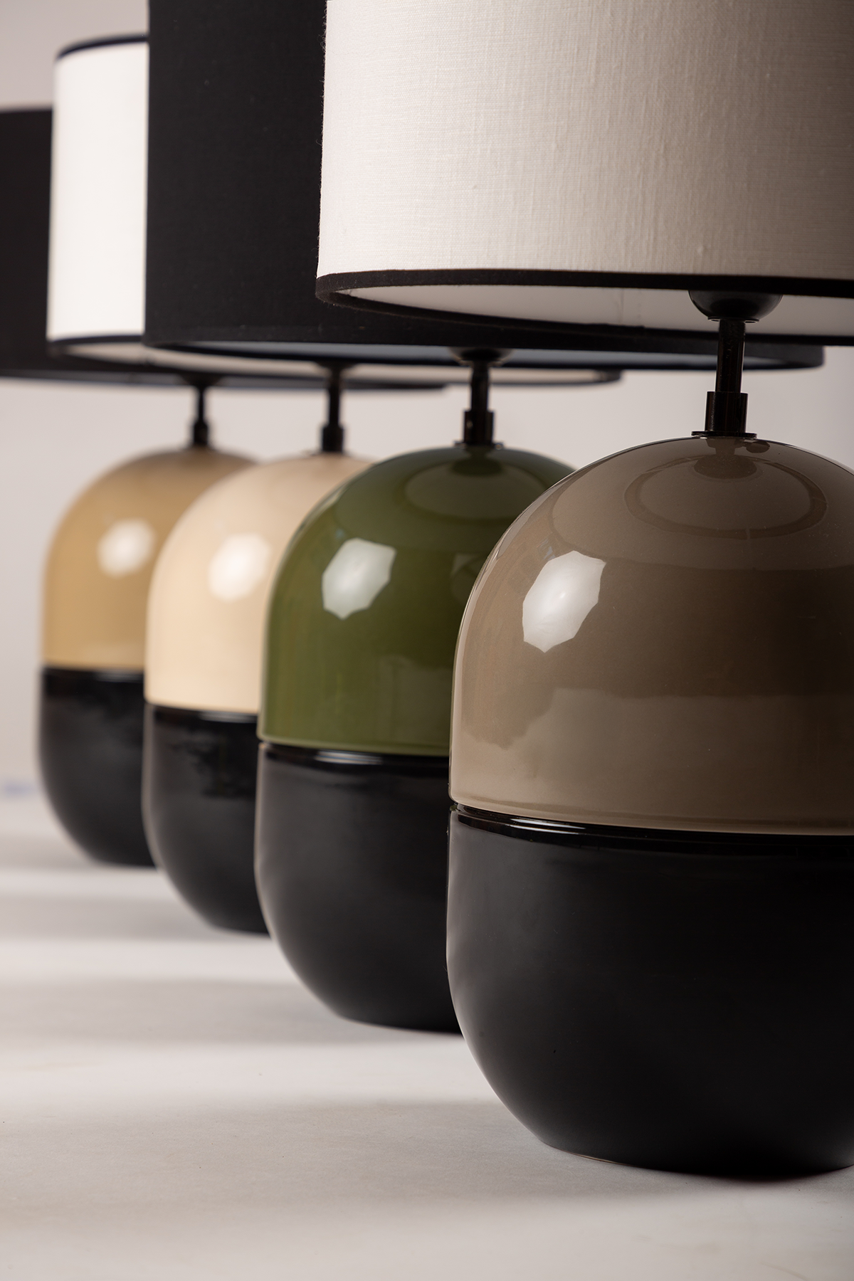 LAMPE JUNE CORDE - Céramique - Abat-Jour Juno Noir