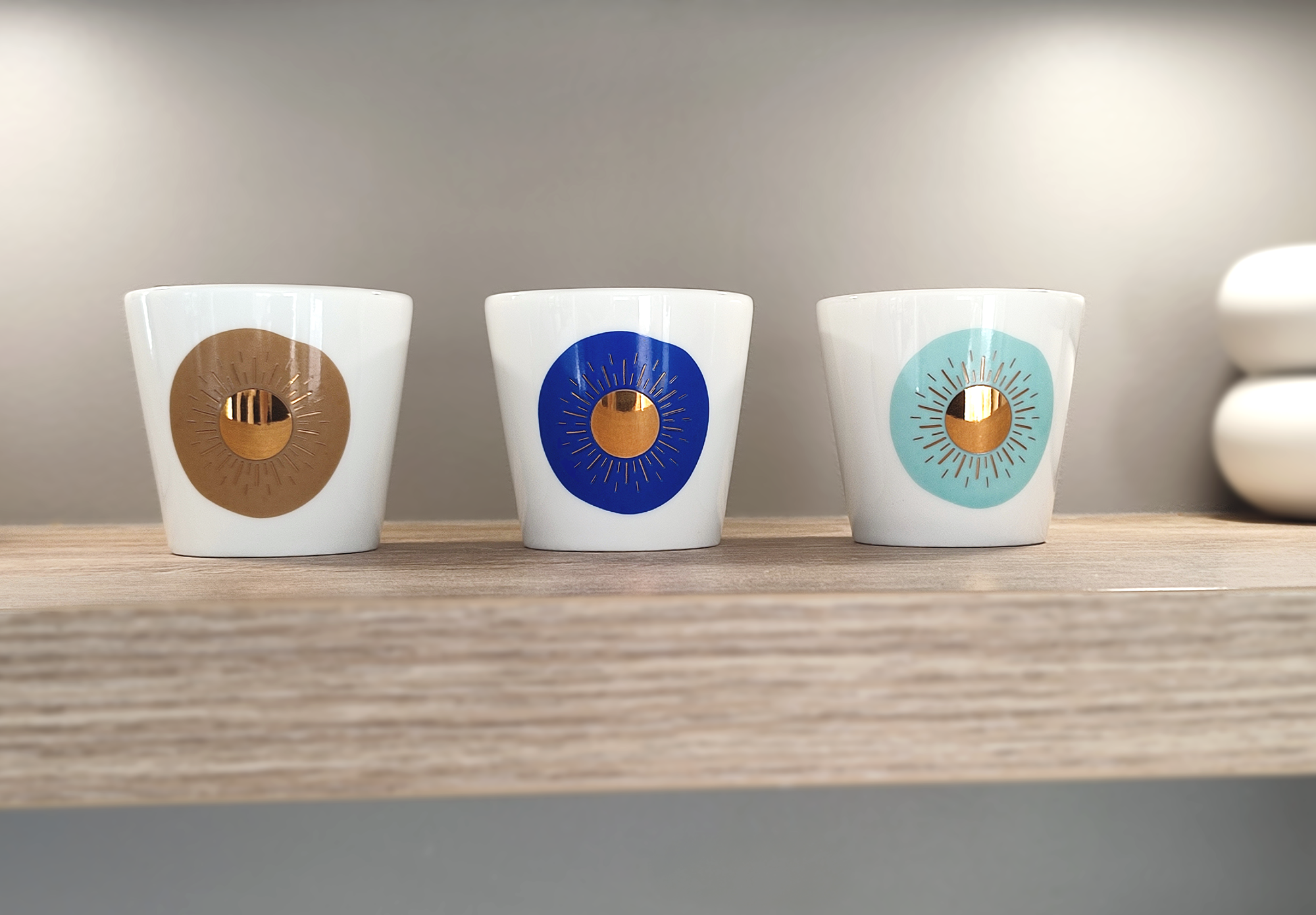 TASSE SOLIS SAHARA - Porcelaine de Limoges et Or jaune - 20cl