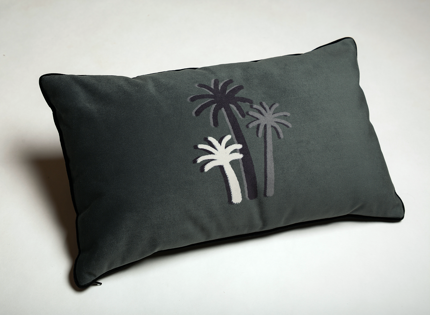 COUSSIN PALMIERS CRAIE - KAKI  Velours - Rectangulaire