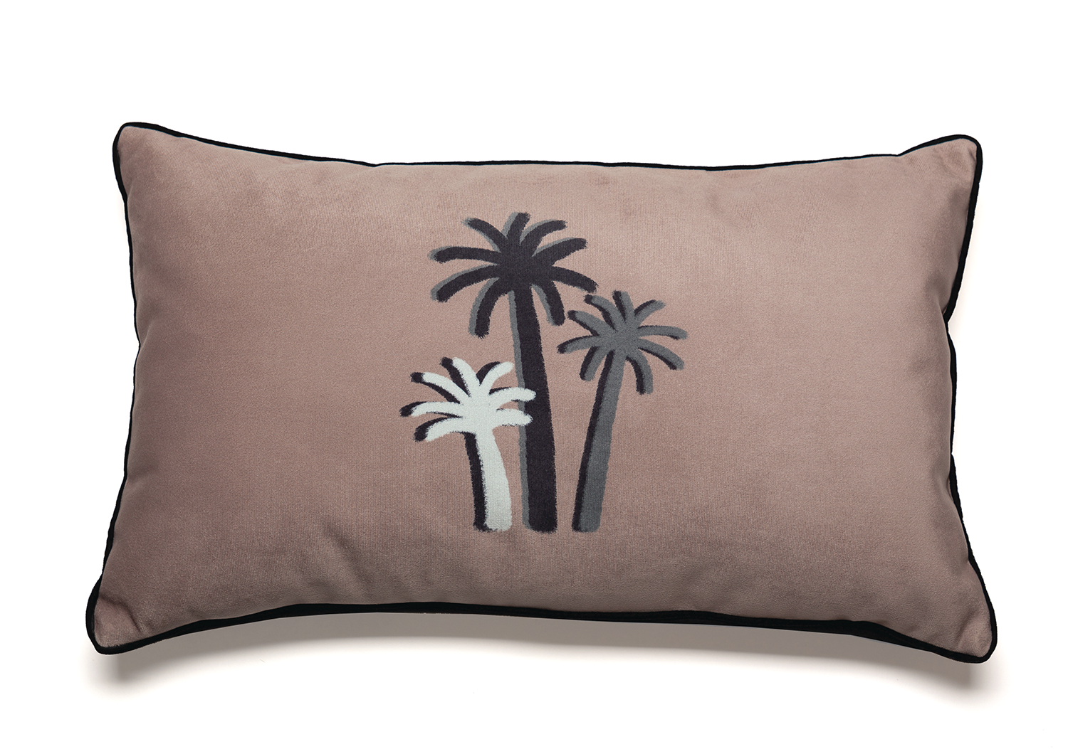 COUSSIN PALMIERS CRAIE - OCRE ROSE  Velours - Carré