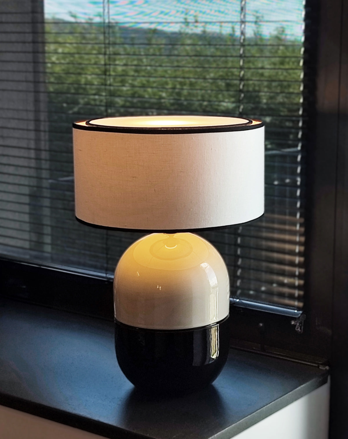 LAMPE JUNE DUNE - Céramique émaillée - Abat-Jour Juno Ivoire