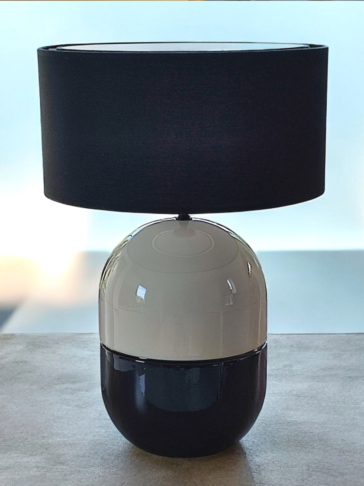 LAMPE JUNE DUNE - Céramique émaillée - Abat-Jour Juno Noir