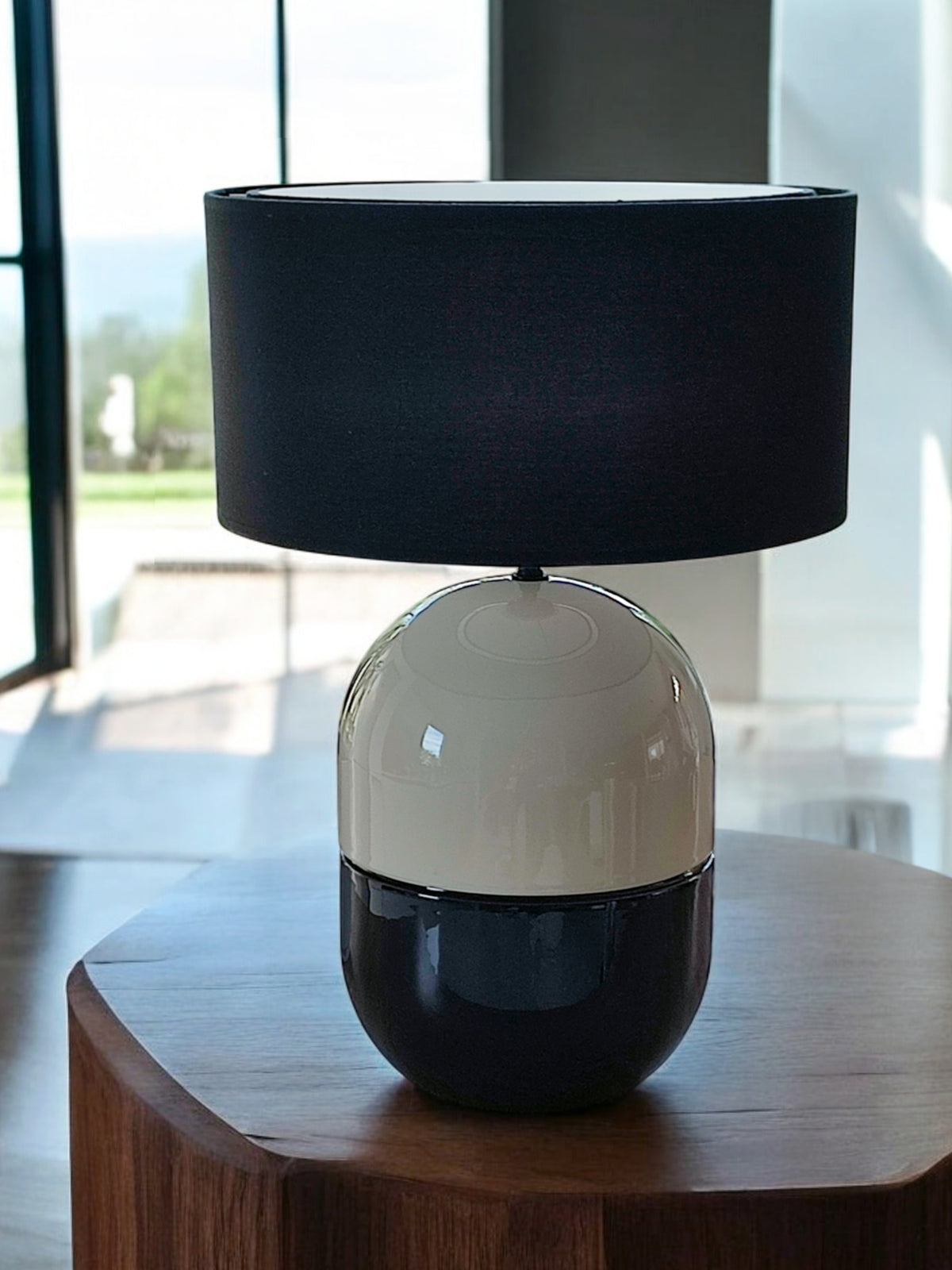 LAMPE JUNE DUNE - Céramique émaillée - Abat-Jour Juno Noir