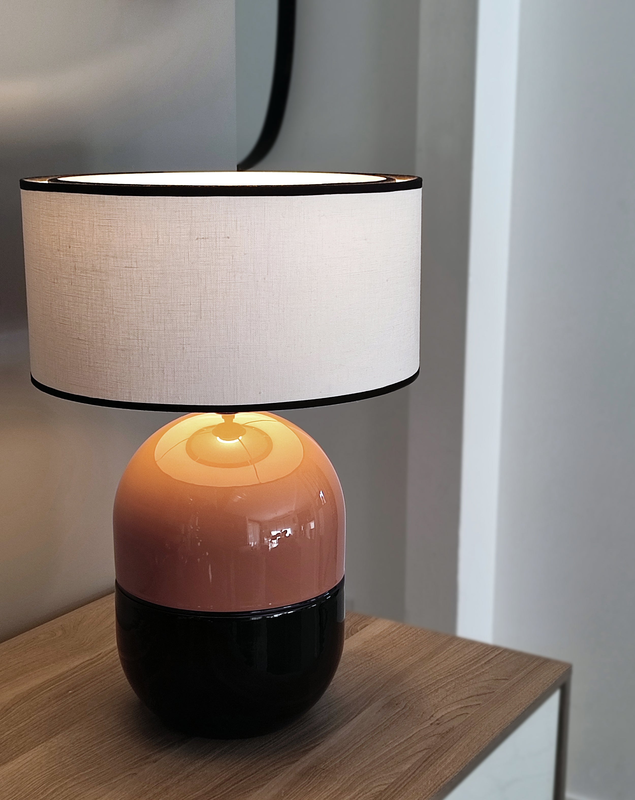 JUNE SAND LAMP - Ceramic - Juno Ivory Lampshade