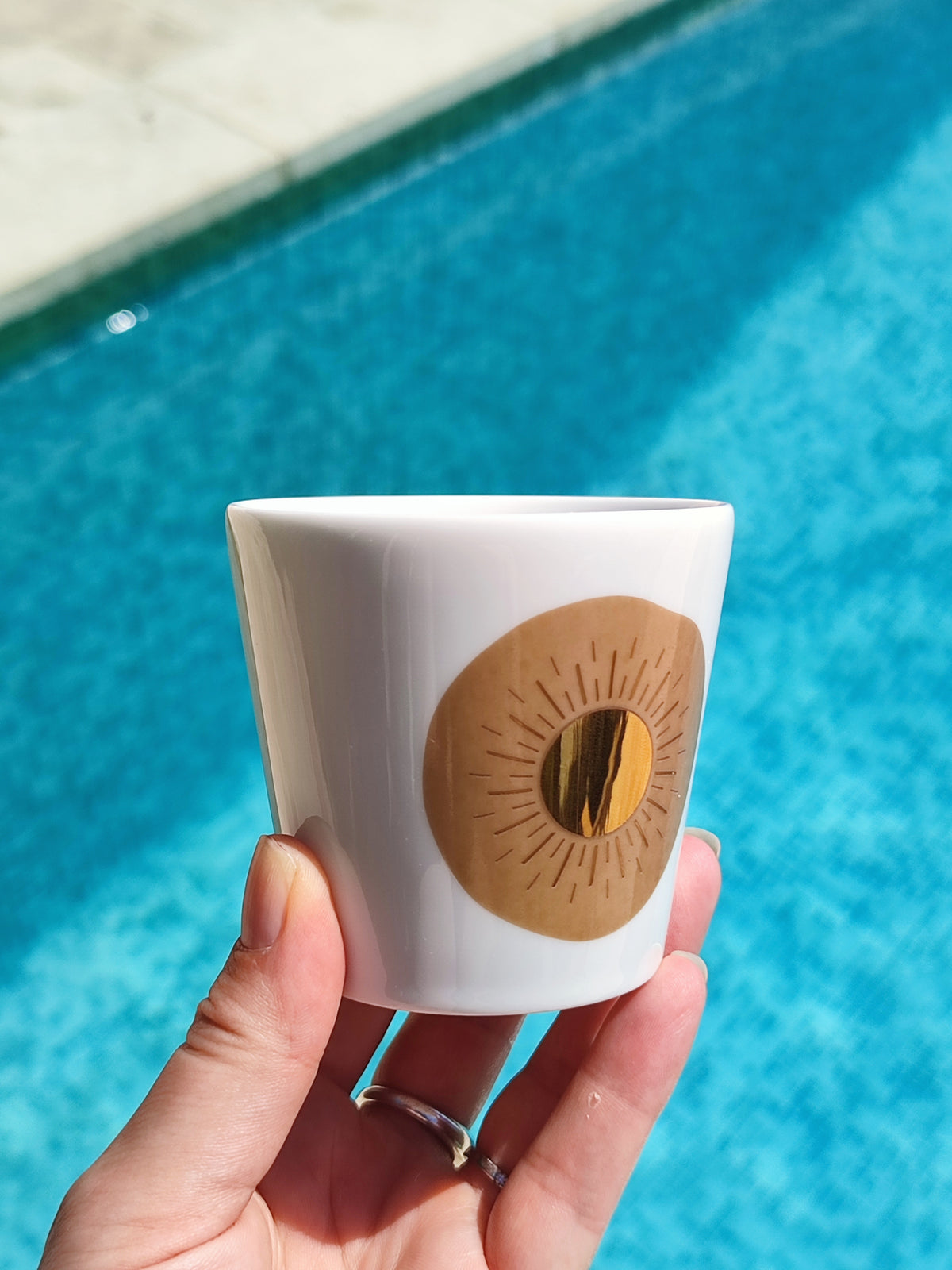 TASSE SOLIS SAHARA - Porcelaine de Limoges et Or jaune  -  20cl