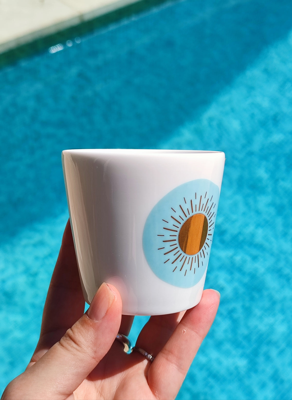 TASSE SOLIS LAGON - Porcelaine de Limoges et Or jaune - 20cl