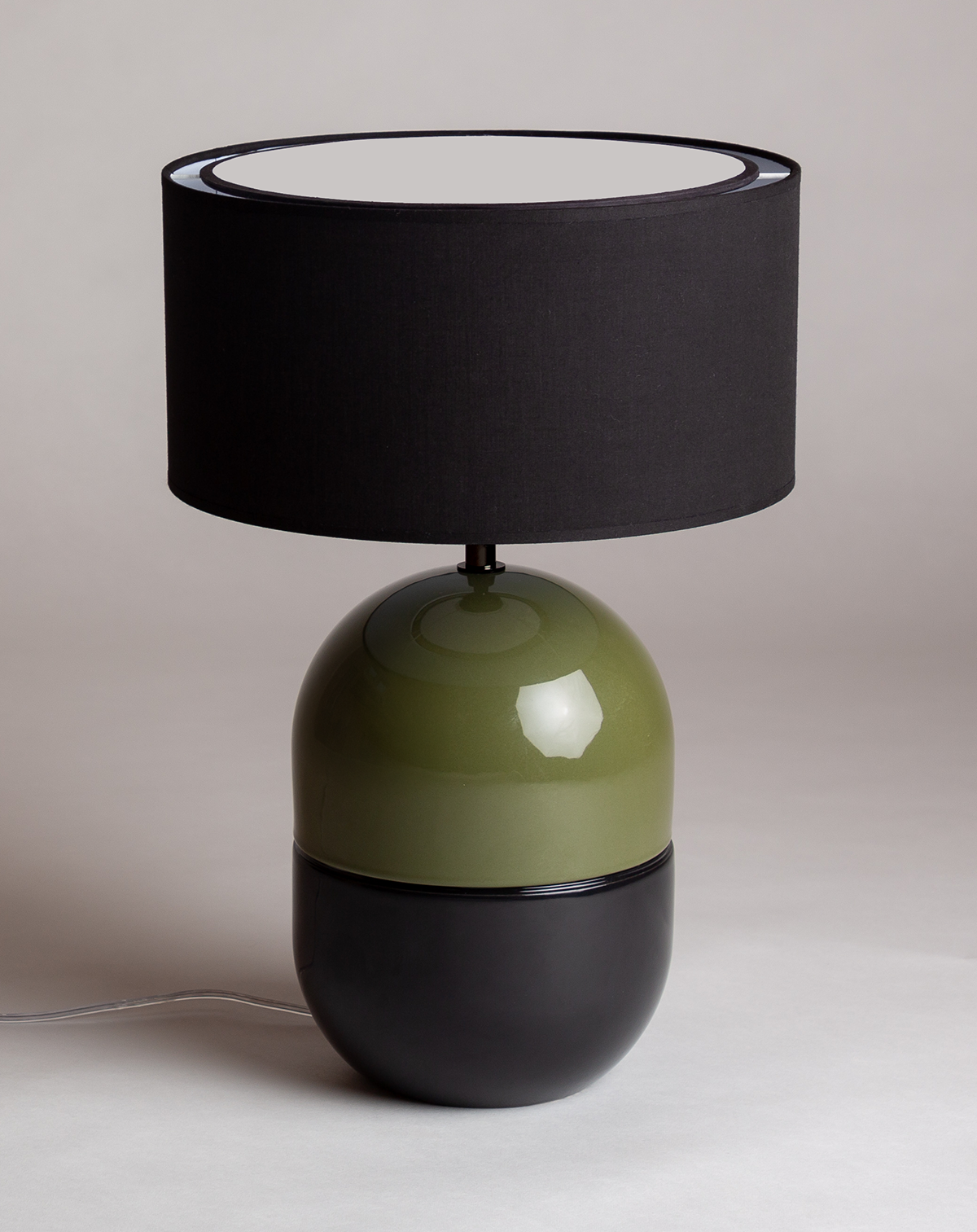 LAMPE JUNE KAKI - Céramique - Abat-Jour Juno Noir