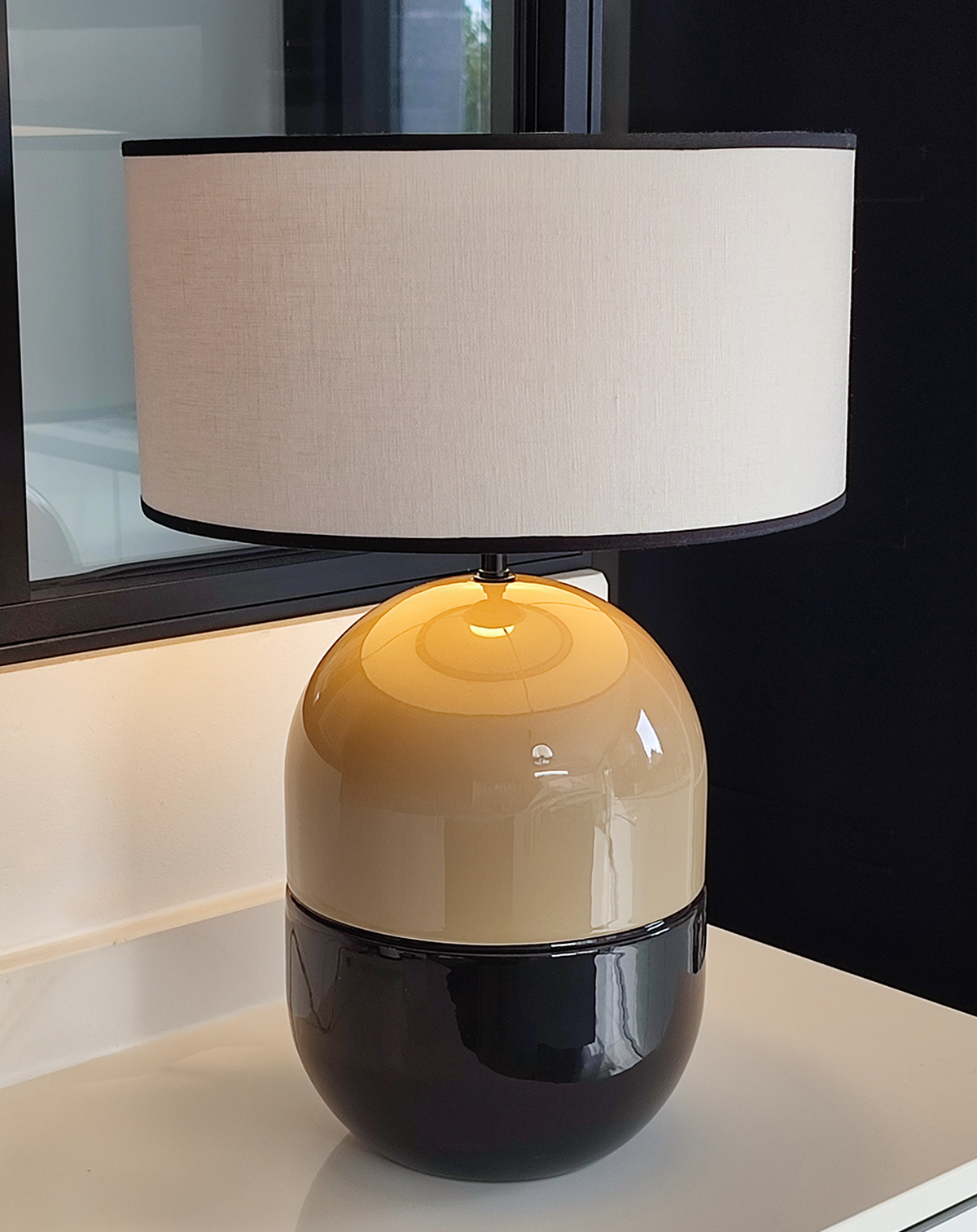 LAMPE JUNE SABLE - Céramique - Abat-Jour Juno Ivoire