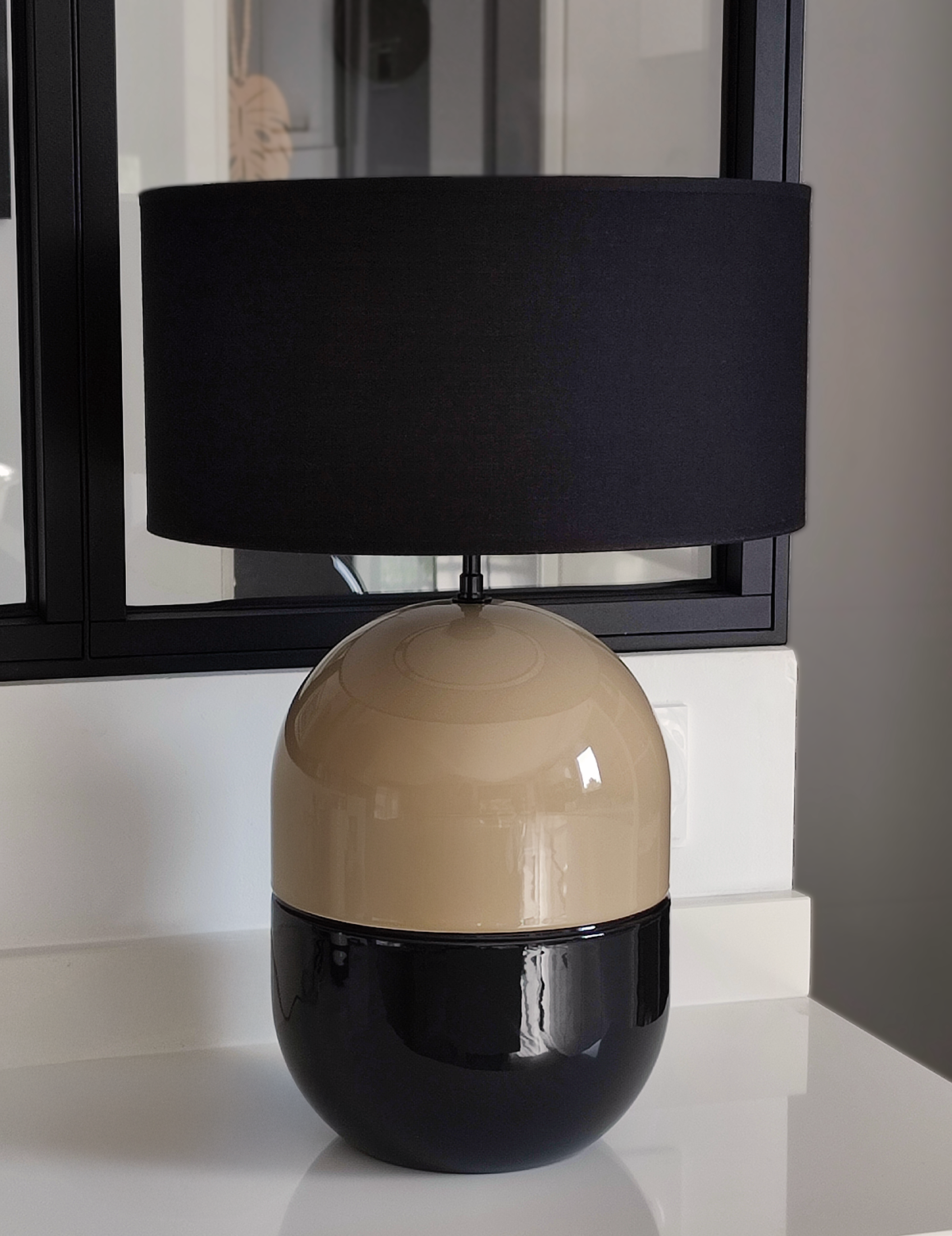 LAMPE JUNE SABLE - Céramique - Abat-Jour Juno Noir