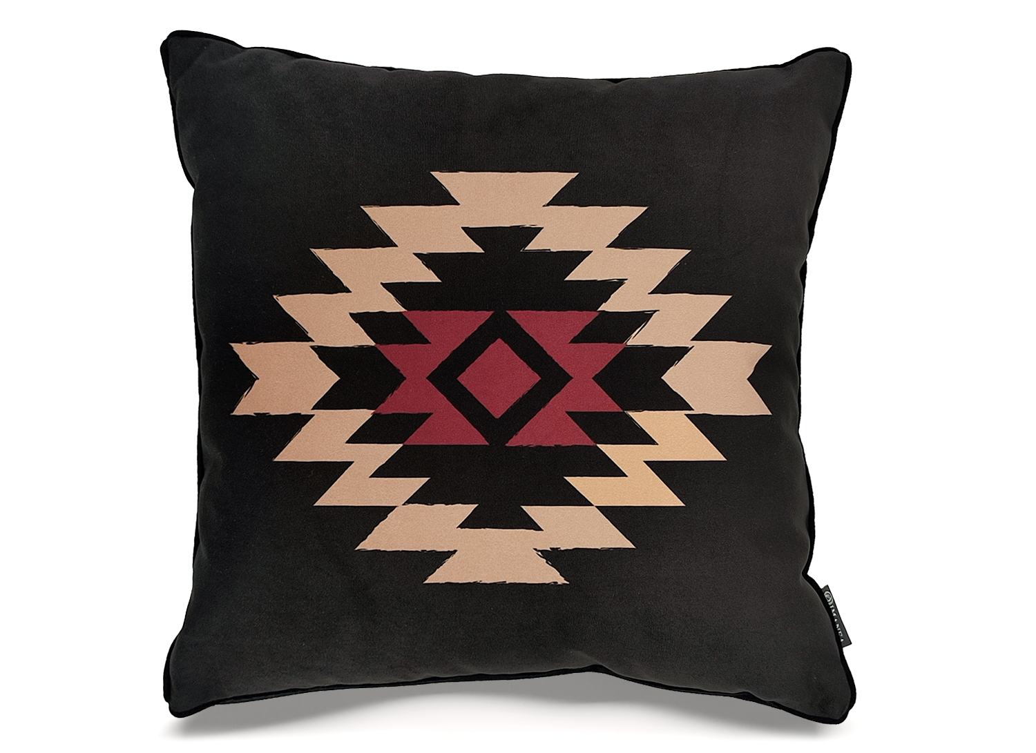 COUSSIN NEVADA - NOIR GRENAT - Velours Carré