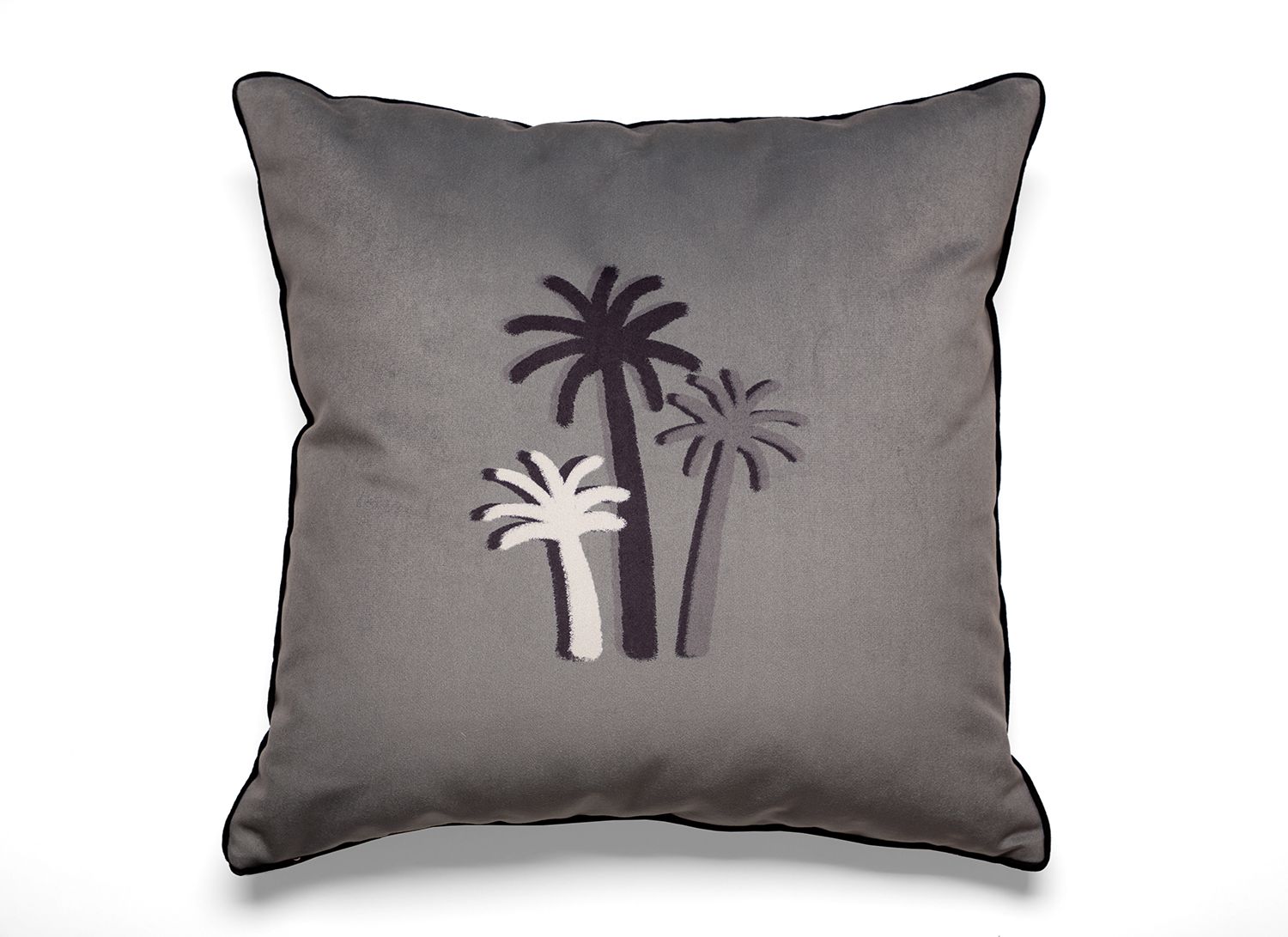 COUSSIN PALMIERS CRAIE - VERT DE GRIS  Velours - Carré