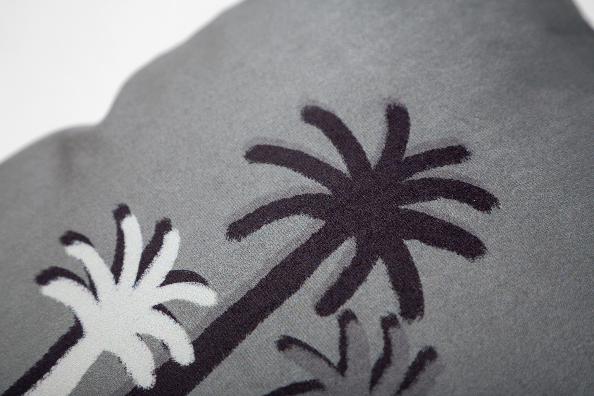 COUSSIN PALMIERS CRAIE - VERT DE GRIS  Velours - Carré