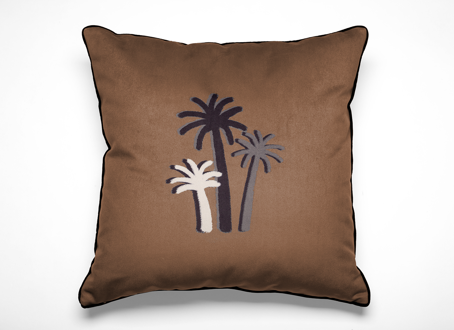 CHALK PALM CUSHION - SAVANNA Velvet - Rectangular