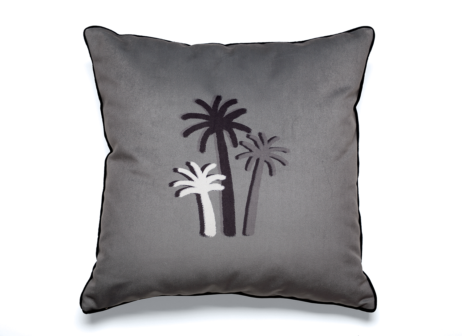 COUSSIN PALMIERS CRAIE - VERT DE GRIS  Velours - Carré