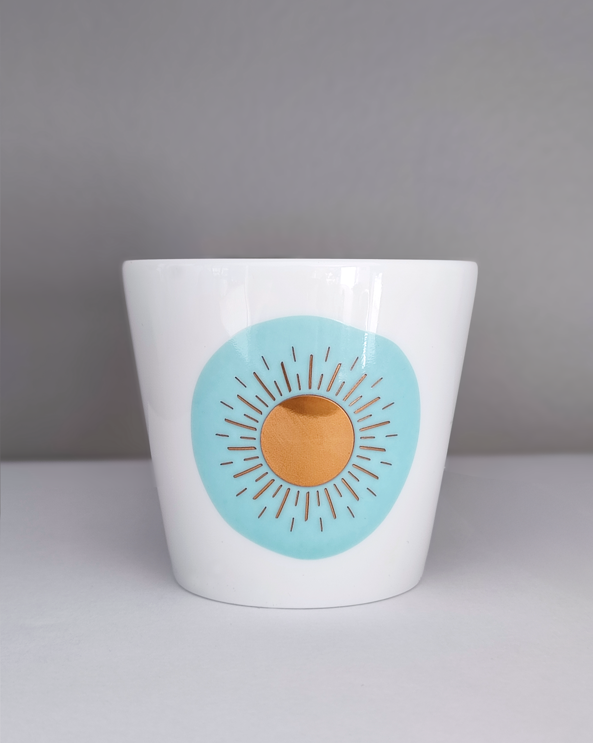 TASSE SOLIS LAGON - Porcelaine de Limoges et Or jaune - 20cl