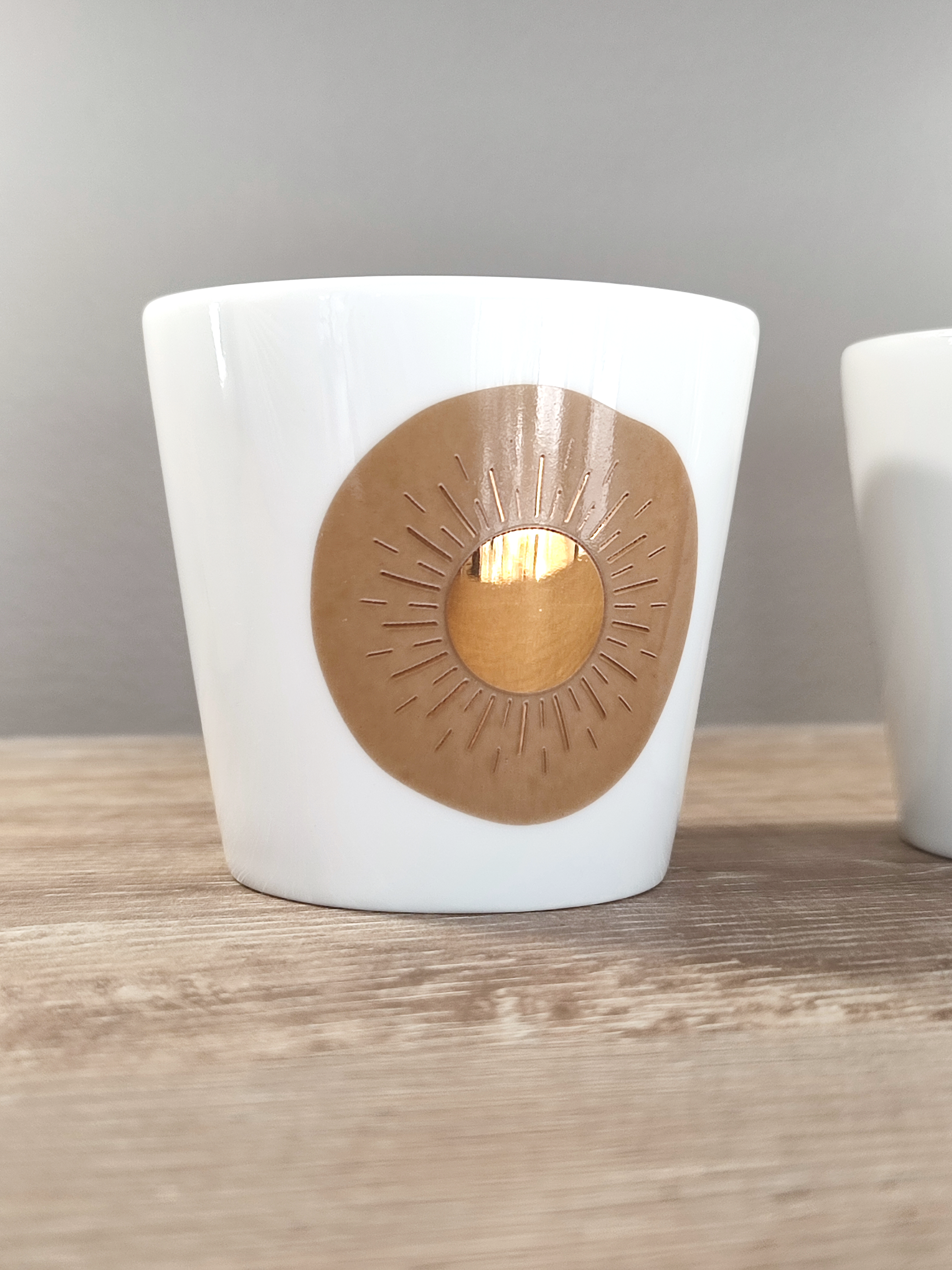 TASSE SOLIS SAHARA - Porcelaine de Limoges et Or jaune - 20cl