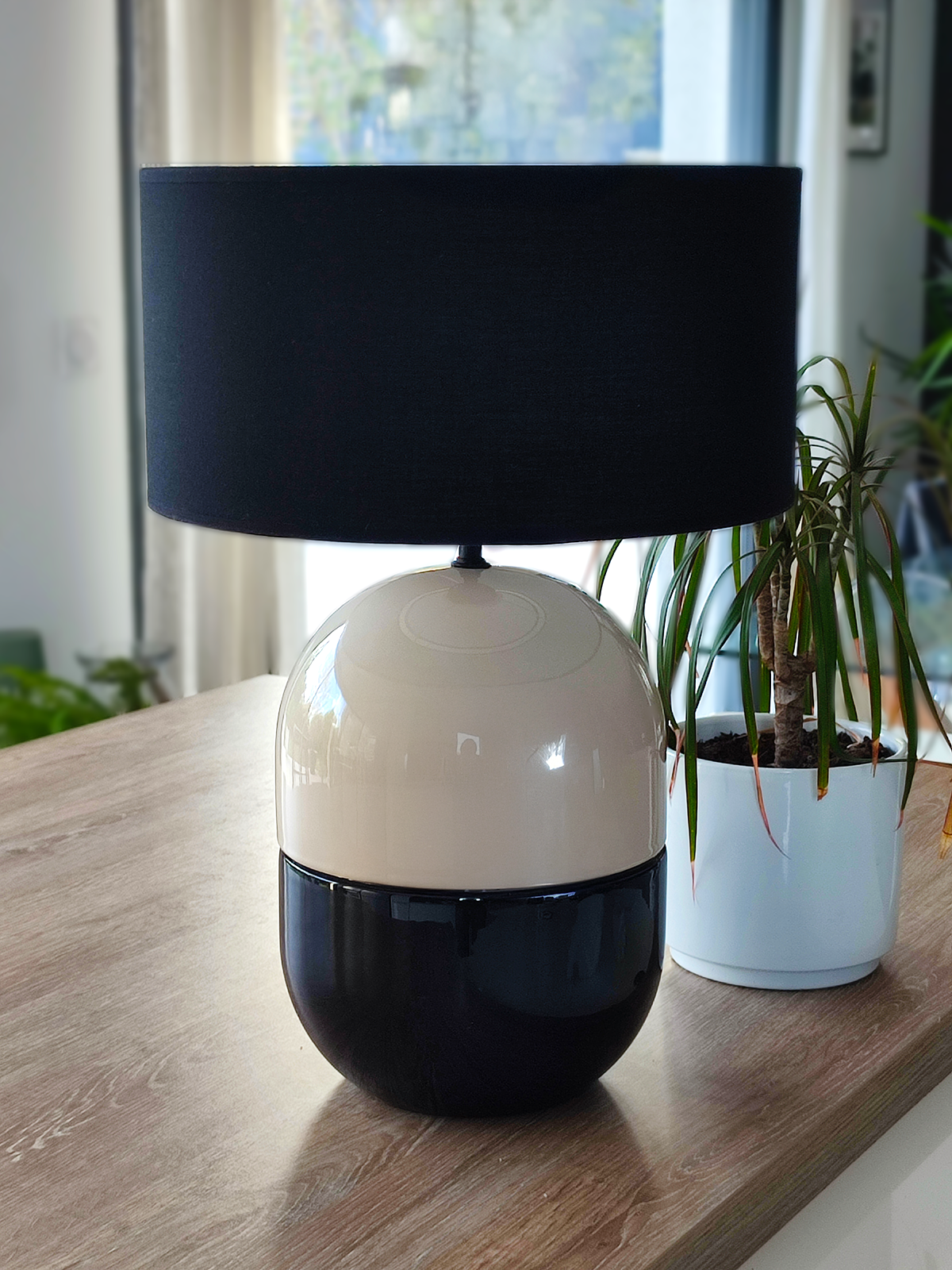 LAMPE JUNE DUNE - Céramique - Abat-Jour Juno Noir